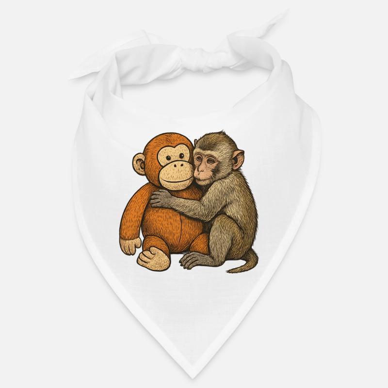 Umarmte Affenfreundschaft Bandana