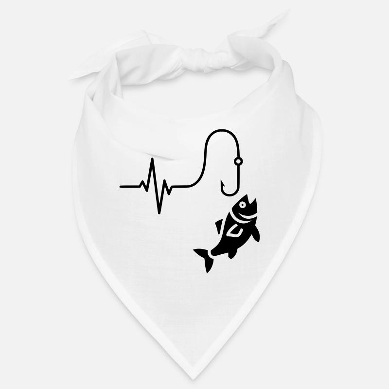 ECG Pulse Fish Silhouette Bandana