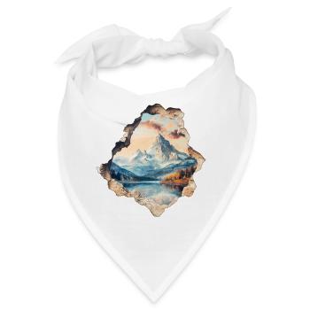 Berge Gebirge Wandern - Bandana - Weiß - Vorne