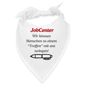 JobCenter Zwangstreffen Satire - Bandana - Weiß - Vorne