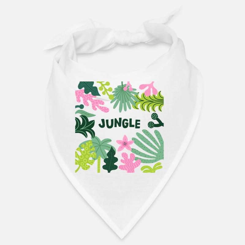 Jungle Tropical Leaves Pattern Nature Design Bandana