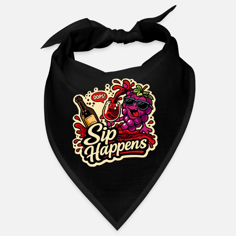 Sip Happens Trauben Comic Bandana