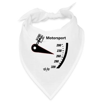 Motorsport Tacho - Bandana - Weiß - Vorne