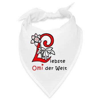 liebste Omi der Welt - Bandana - Weiß - Vorne