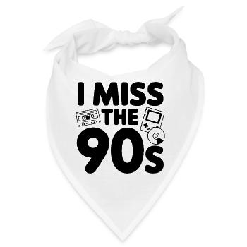 Ich vermisse die 90er - Bandana - Weiß - Vorne