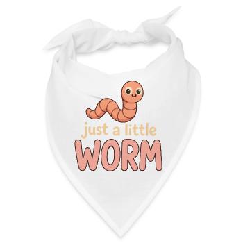 Ein kleiner Wurm | Wurm Humor - Bandana - Weiß - Vorne