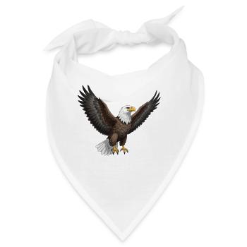 Seeadler Fischadler Raubvogel Geschenk  - Bandana - Weiß - Vorne