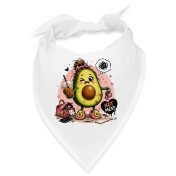 Kawaii Avocado Hot Mess - Bandana - Weiß - Vorne