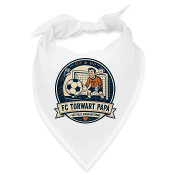 FC Torwart Papa - Bandana - Weiß - Vorne