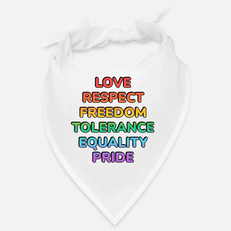 Pride Values Regenbogentext Bandana
