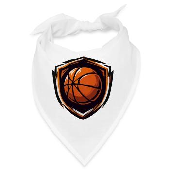 Basketball Shield Emblem Orange - Bandana - Weiß - Vorne