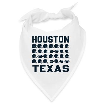 Texas Football Grid mit Helmen - Bandana - Weiß - Vorne