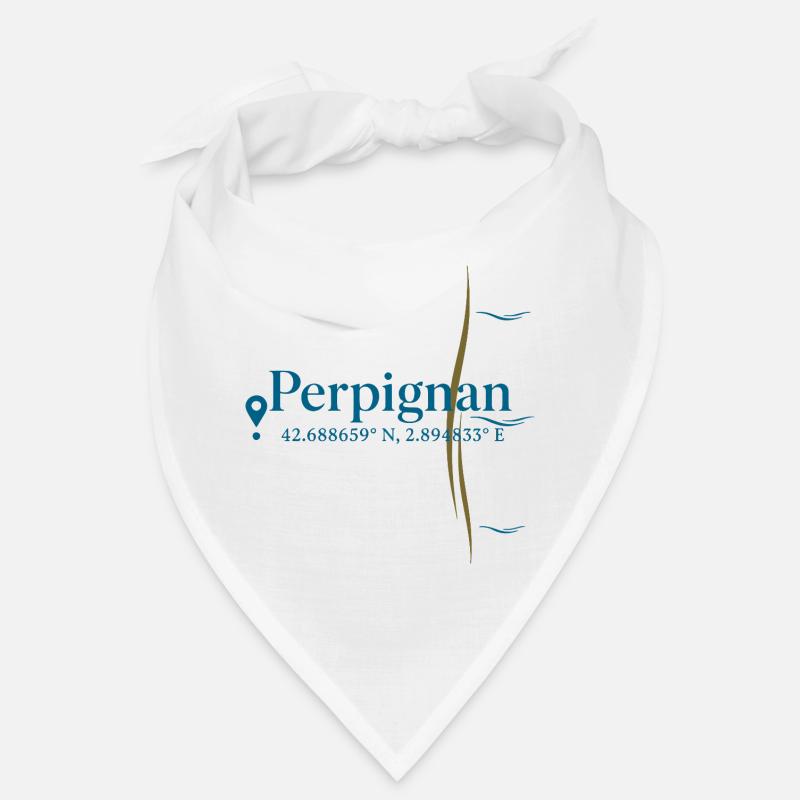 Perpignan Coastal Coordinates Emblem Bandana