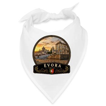 Evora Portugal Altstadt Urlaub Europa Atlantik - Bandana - Weiß - Vorne