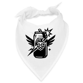 Bierdose Hopfen Dose Bier - Bandana - Weiß - Vorne