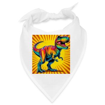 Dinosaurier - Bandana - Weiß - Vorne
