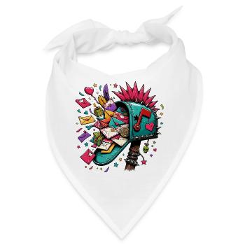 Stacheliger Briefkastenrausch - Bandana - Weiß - Vorne