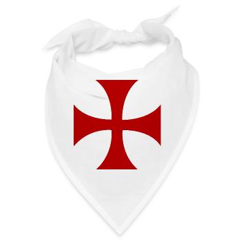 Original des Tempelritterkreuzes - Bandana - Weiß - Vorne