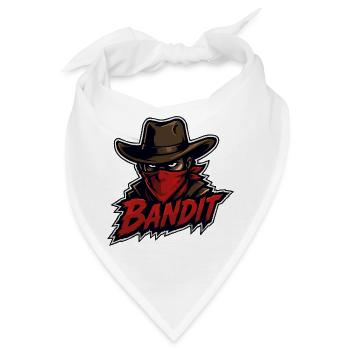 Bandit Cowboy mit roter Bandana - Bandana - Weiß - Vorne
