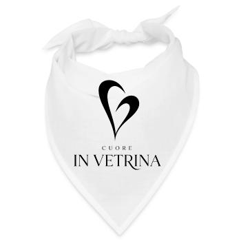 Herzdesign im Schaufenster - Bandana - Weiß - Vorne