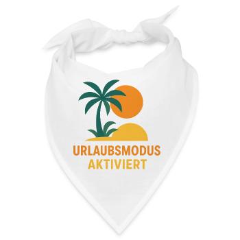 Urlaubsmodus Aktiviert Sonnenuntergang - Bandana - Weiß - Vorne