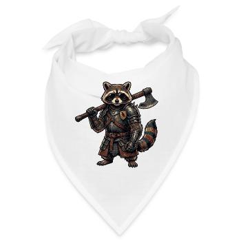 Mittelalter Waschbär - Bandana - Weiß - Vorne