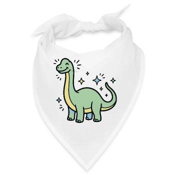 Traumhafter pastellfarbener Dinosaurier - Bandana - Weiß - Vorne