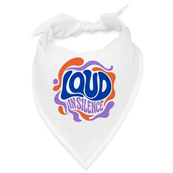 Loud in Silence Retro Psychedelia - Bandana - Weiß - Vorne