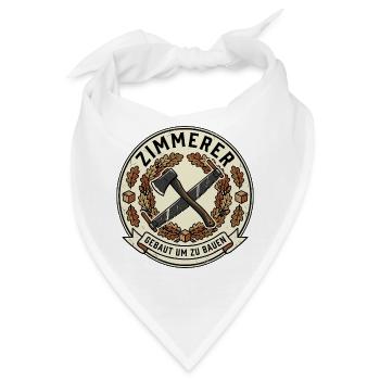 Zimmerer Zunftzeichen - Bandana - Weiß - Vorne