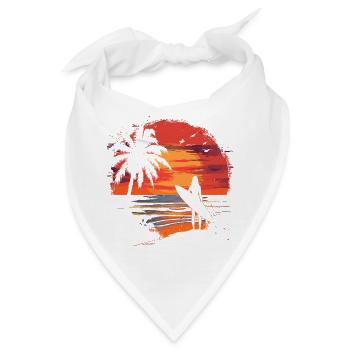 Surferin Sonnenuntergang - Bandana - Weiß - Vorne
