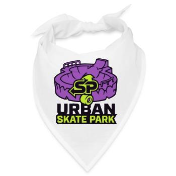 Skatepark Bowl Wappen Logo - Bandana - Weiß - Vorne