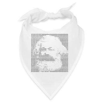 Karl Marx ASCII Porträtkunst - Bandana - Weiß - Vorne