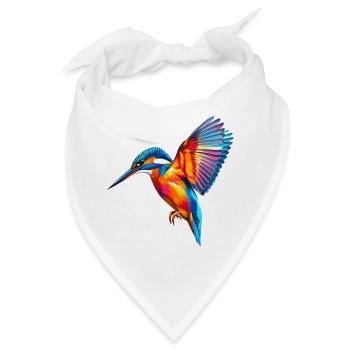 Majestätischer Eisvogel - Bandana - Weiß - Vorne