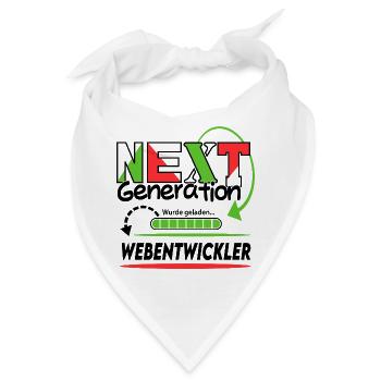 Webentwickler Next Generation Beruf Arbeit Mann  - Bandana - Weiß - Vorne