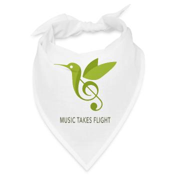 Music Takes Flight – Kolibri Musik Design - Bandana - Weiß - Vorne