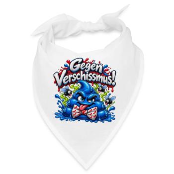 Gegen Faschismus - Verschissmus - Bandana - Weiß - Vorne