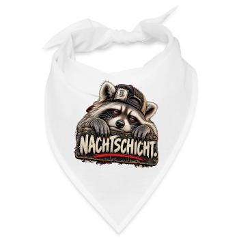 Nachtschicht – Müde aber stabil - Bandana - Weiß - Vorne