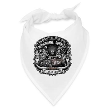 Moonshine Runners Hillbilly Garage 1950 - Bandana - Weiß - Vorne