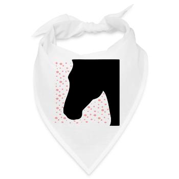 Pferd Punkte - Bandana - Weiß - Vorne