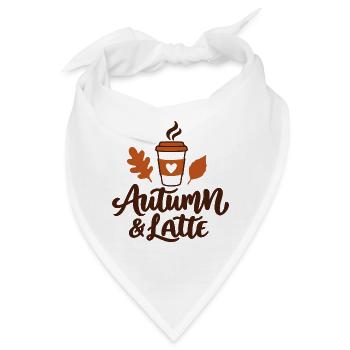 Herbst- und Latte-Cozy Herbstkaffee-Liebhaber - Bandana - Weiß - Vorne