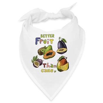 Obst  - Bandana - Weiß - Vorne