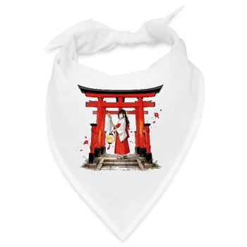 Miko Shrine Maiden – Japanische Priesterin - Bandana - Weiß - Vorne