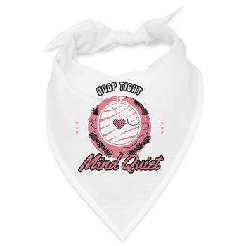 Kreuzstich Stickerei - Hoop Tight Mind Quiet - Nad - Bandana - Weiß - Vorne