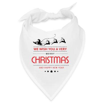Weihnachten We wish Merry Christmas Sprüche  - Bandana - Weiß - Vorne