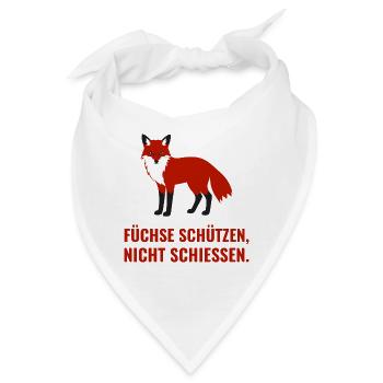 Füchse schützen, nicht schiessen - Bandana - Weiß - Vorne