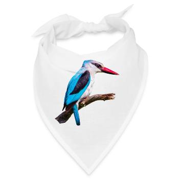 Woodland_Kingfisher - Bandana - Weiß - Vorne