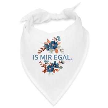 Blumenakzent Is Mir Egal - Bandana - Weiß - Vorne