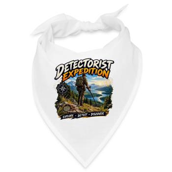 Detektorist-Expedition-Metalldetektor-Abenteuer - Bandana - Weiß - Vorne