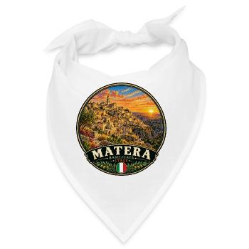 Matera Italien Europa Sonnenuntergang Urlaub - Bandana - Weiß - Vorne