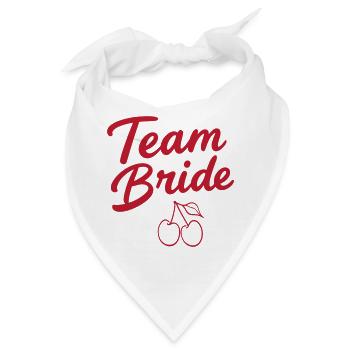 Team Bride Kirsche  - Bandana - Weiß - Vorne
